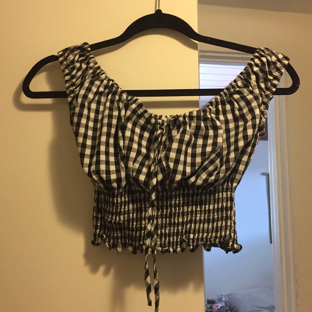 Brandy Melville Gingham Crop Top